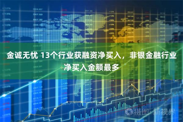 金诚无忧 13个行业获融资净买入，非银金融行业净买入金额最多