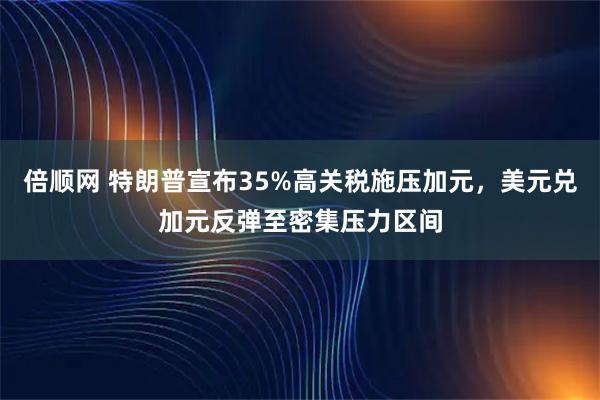 倍顺网 特朗普宣布35%高关税施压加元，美元兑加元反弹至密集压力区间